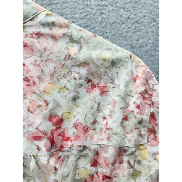 Alfred Dunner Womens Floral 3/4 Sleeve Button-Up Blouse Size 22W Cotton Blend - Picture 4 of 4